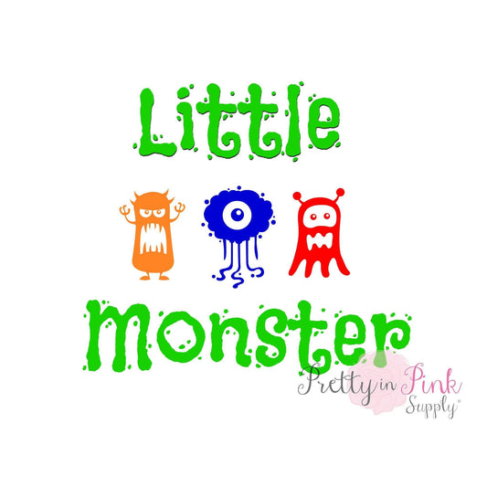 "Little Monster" Iron On - Pretty in Pink Supply