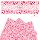 Pink and red leopard print on pink faux leather sheets