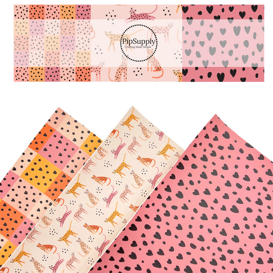 Leopard Love | Hey Cute Design | Faux Leather Sheets