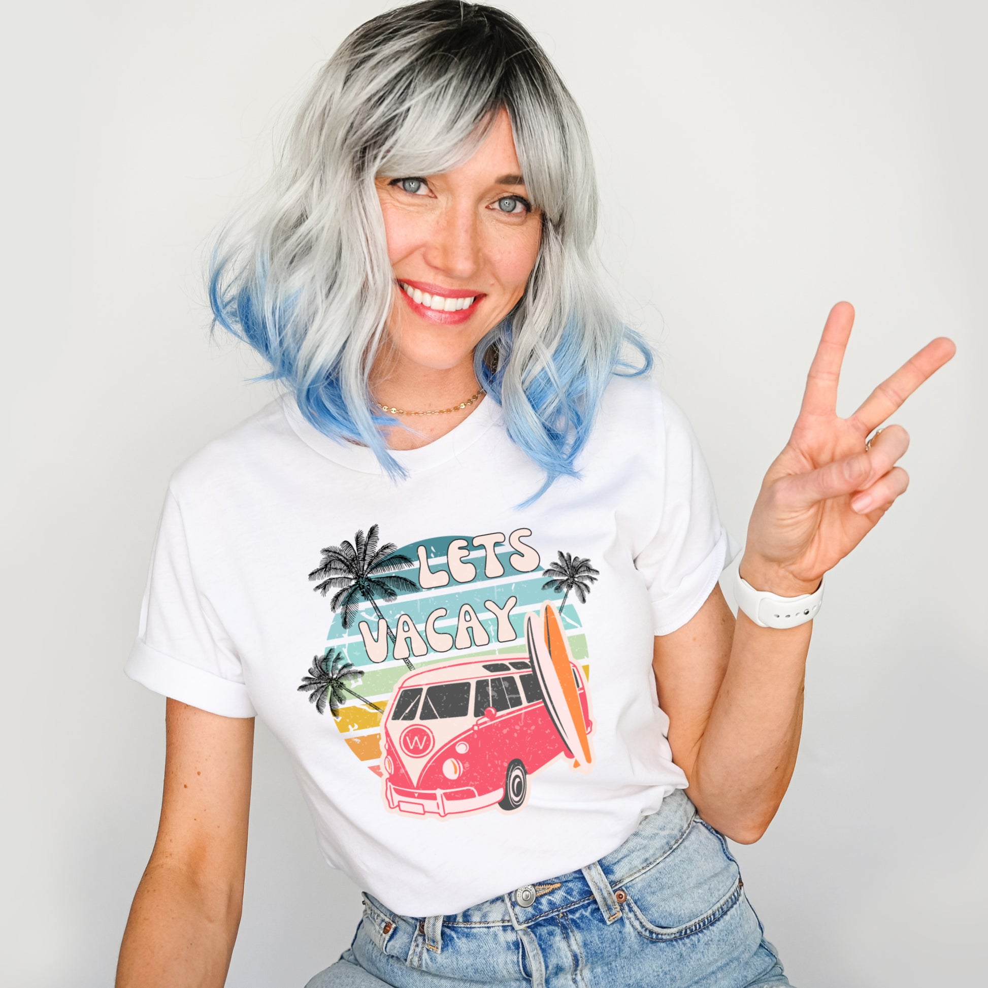 Beach Iron On Transfers Let's Vacay Sublimation and DTF Iron on