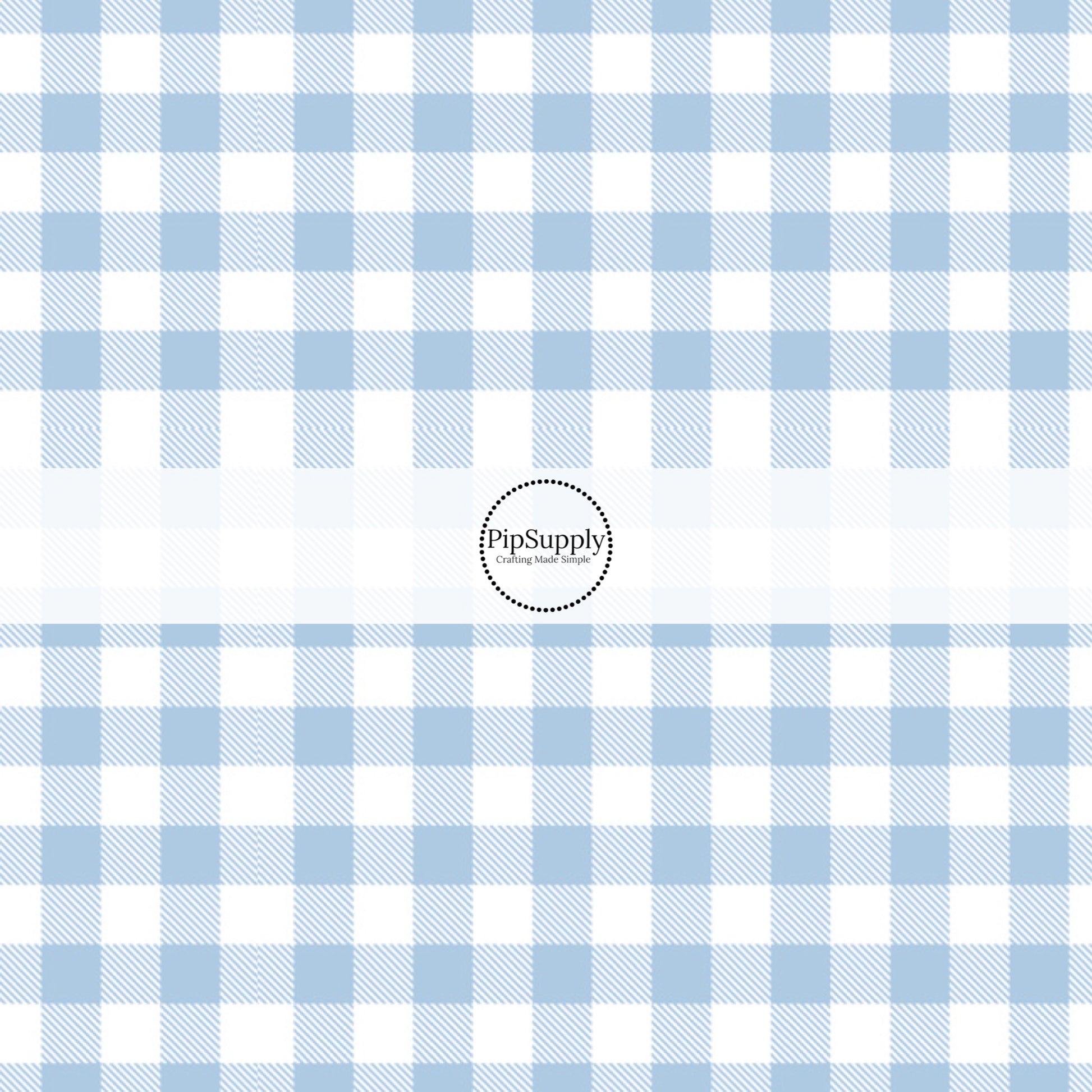 Light Blue Gingham Plaid Fabric By The Yard - Powder Blue Plaid Fabric -  Blue and White Fabric – Pip Supply