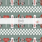 light blue fabric swatch with white and checkered skateboards with heart shaped lollipops