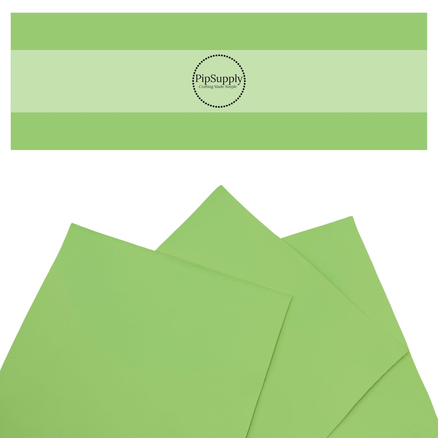 Solid light green colored smooth faux leather sheets.