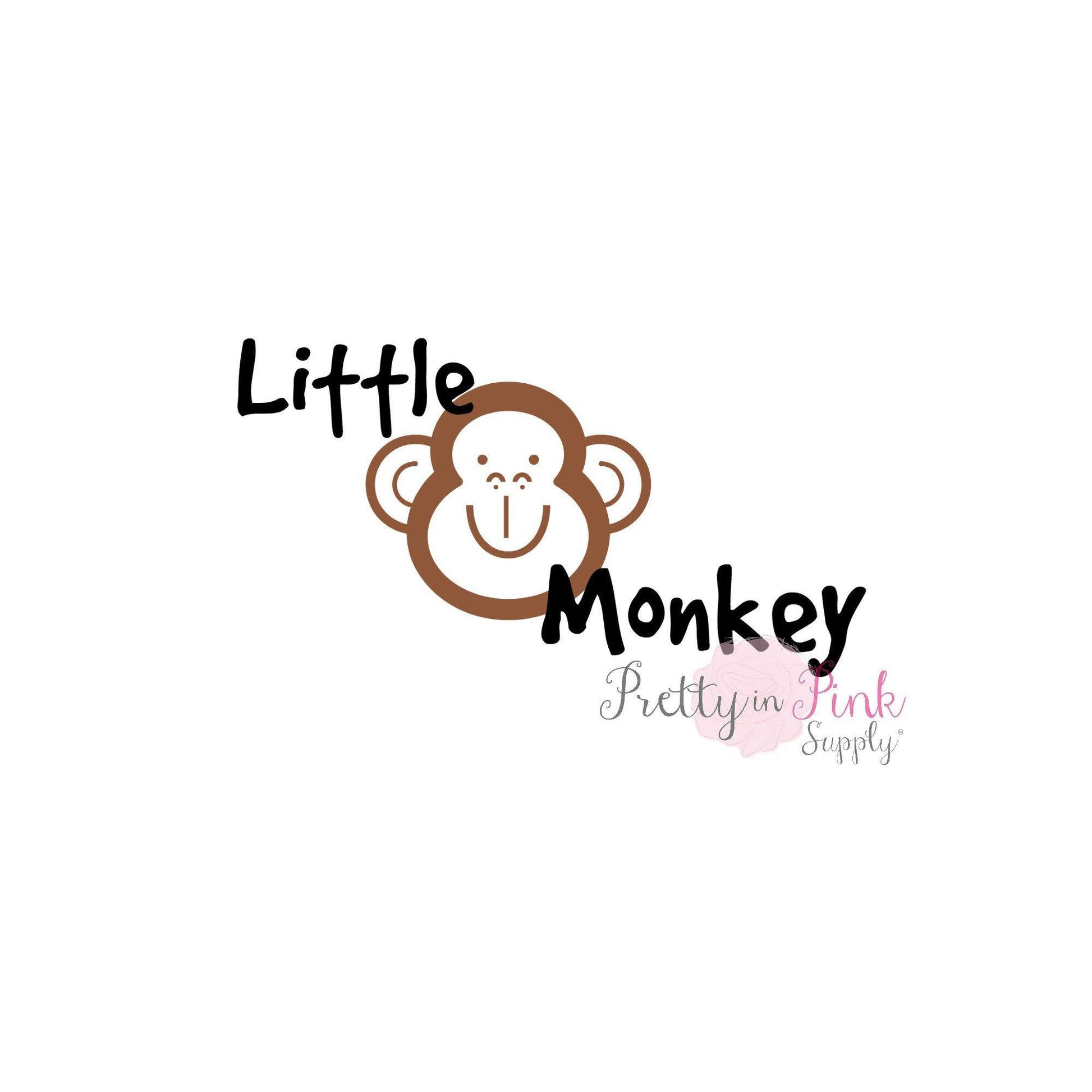 "Little Monkey" Iron On - Pretty in Pink Supply