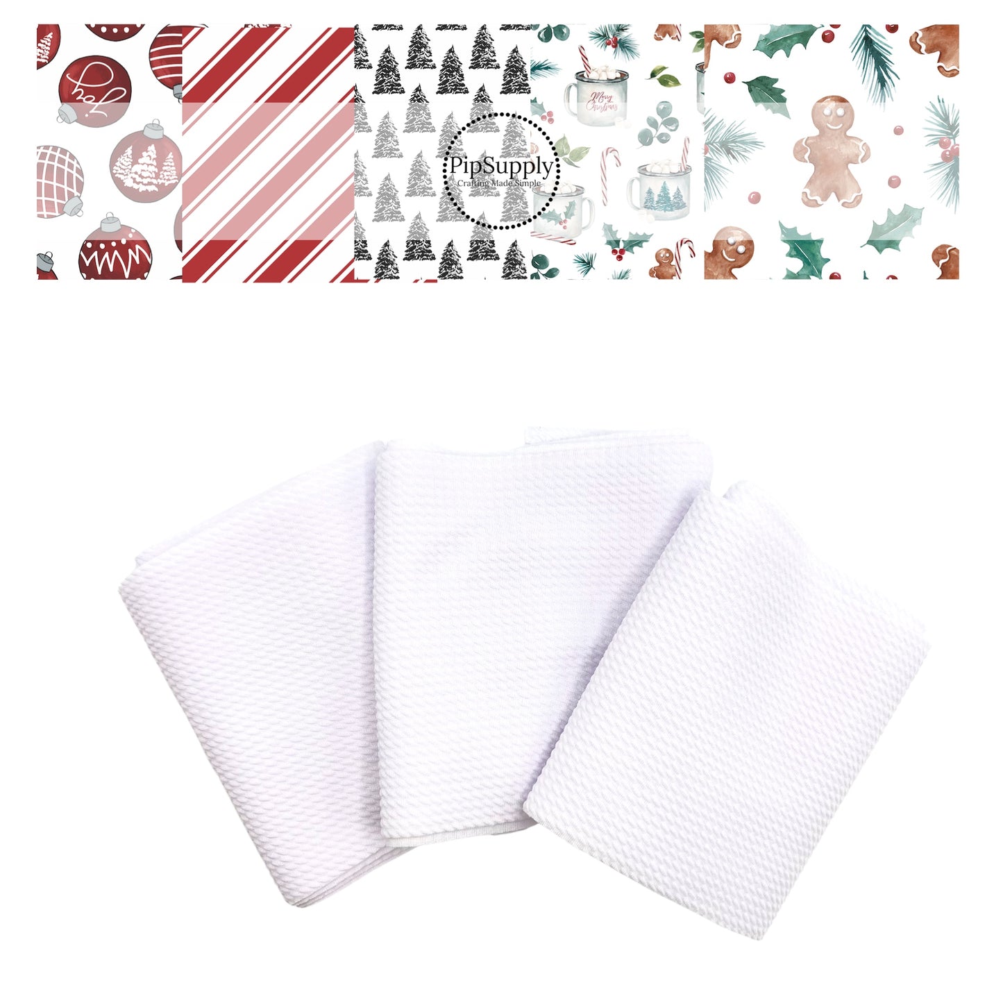White Christmas Individual Strip Collection | Cate & Rainn | Liverpool Bullet Fabric