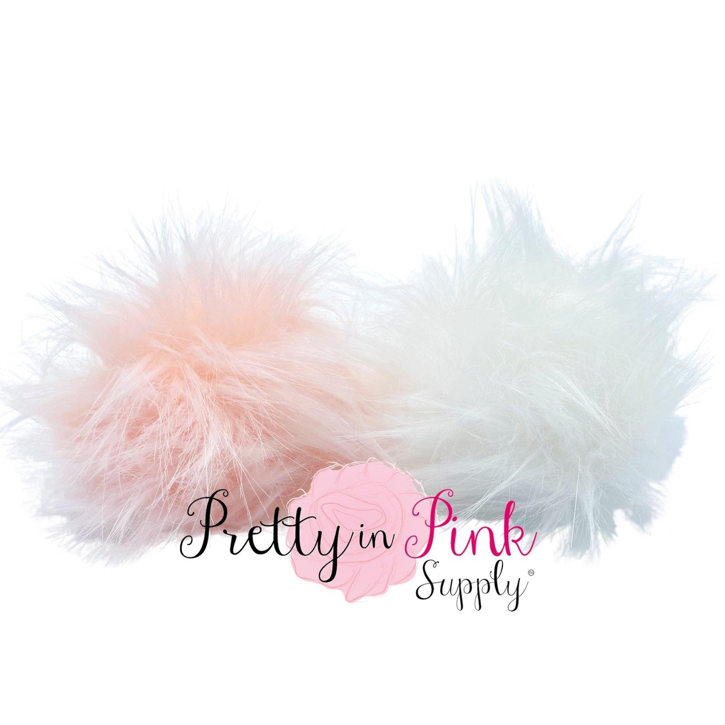 Long Haired Large Fur Ball | Pom Pom Puff - Pretty in Pink Supply