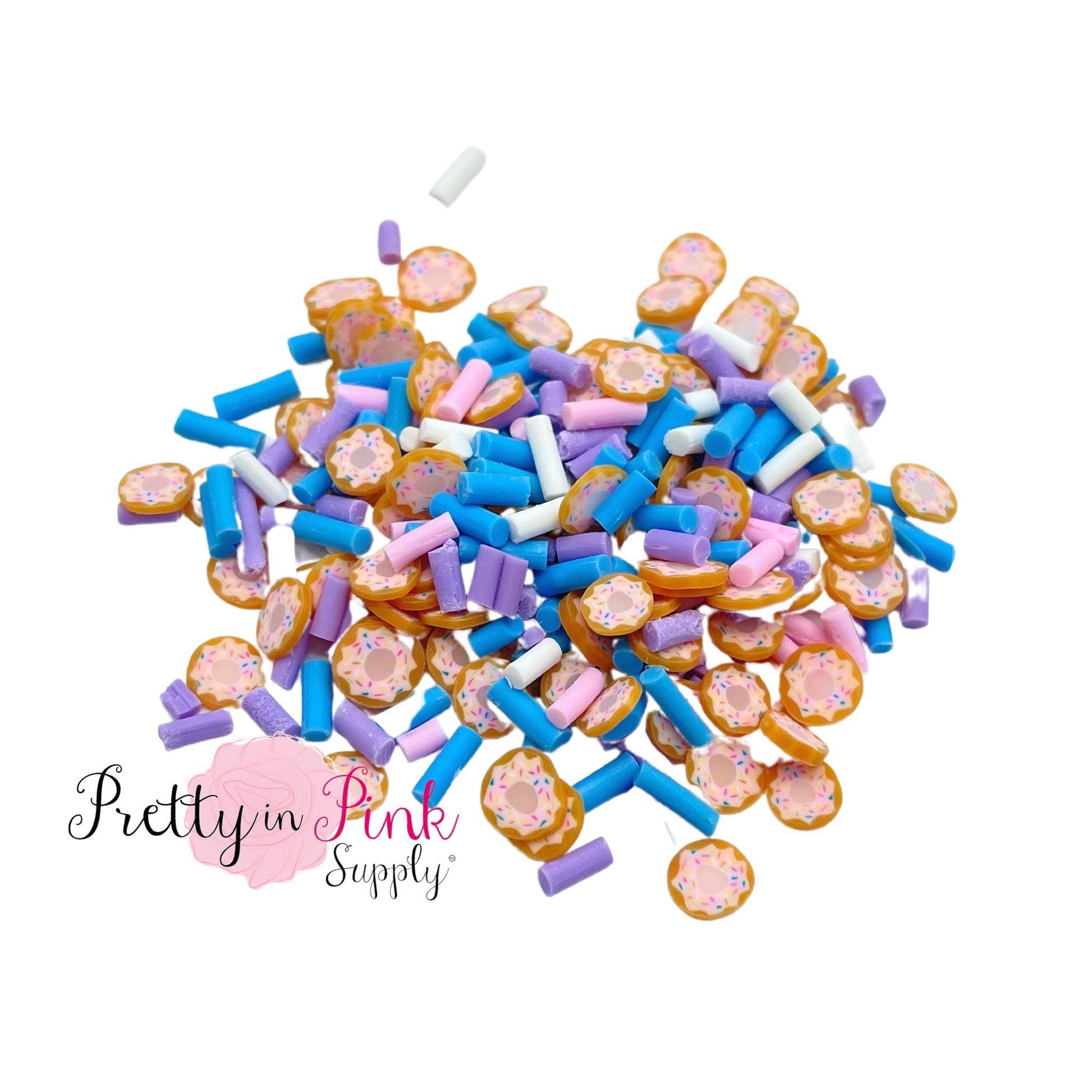 Blue Sprinkle Doughnut | Confetti Loose Clay - Pretty in Pink Supply