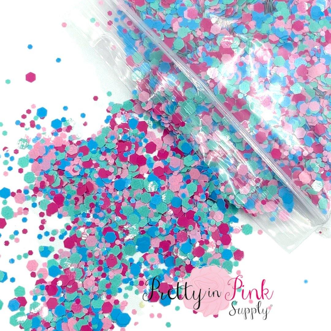 Cupcake Party Chunky/Fine MIX | 1/2 oz. Loose Glitter - Pretty in Pink Supply