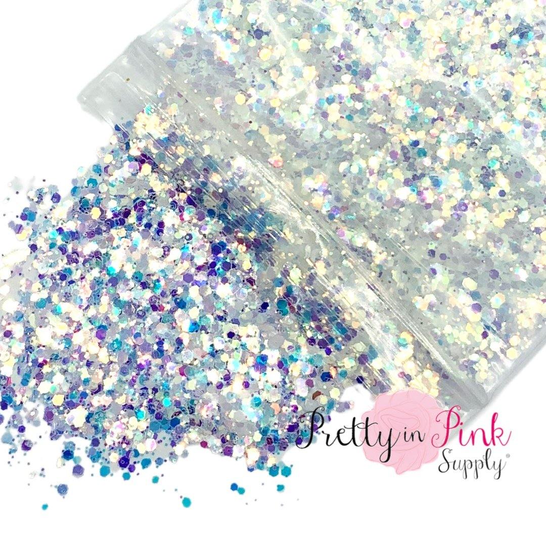 Icy Winter Chunky/Fine MIX | 1/2 oz. Loose Glitter - Pretty in Pink Supply