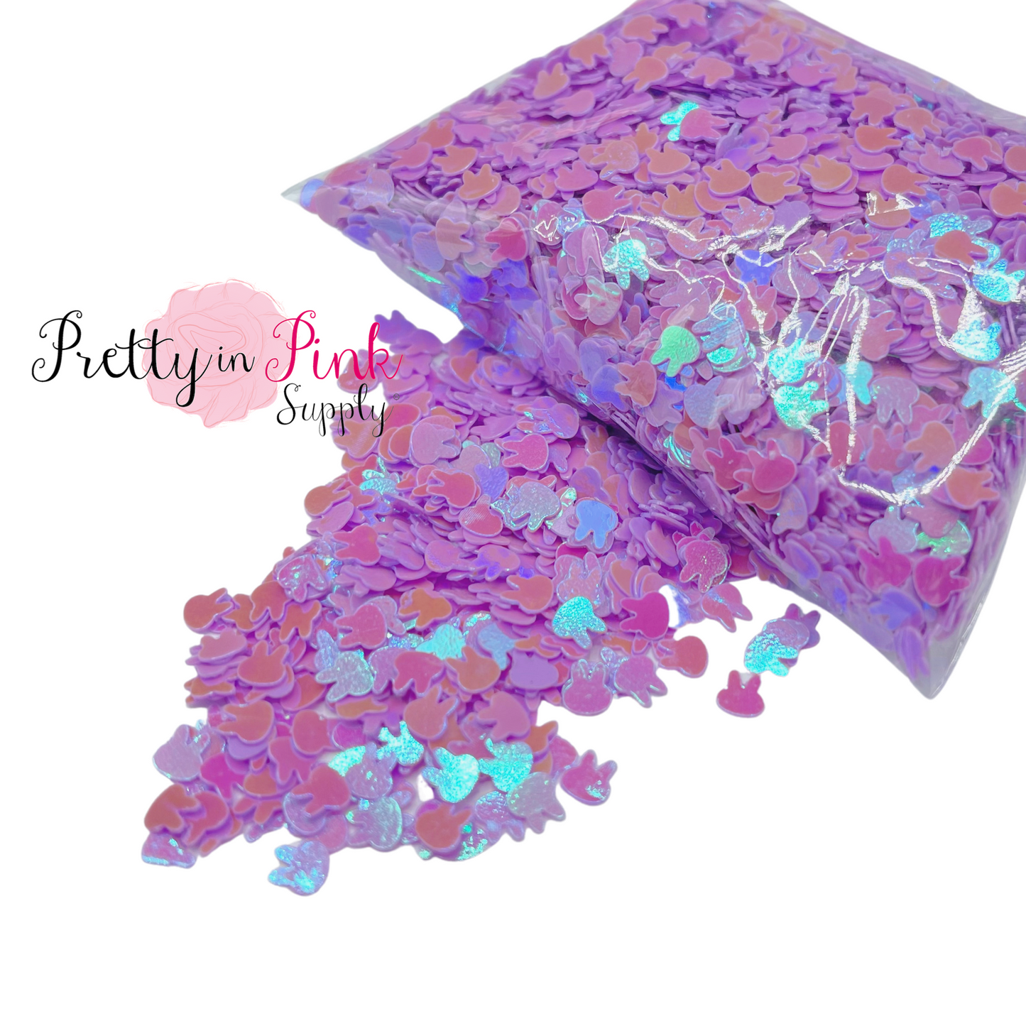 Iridescent Bunny | Loose Sequin Glitter - Pretty in Pink Supply