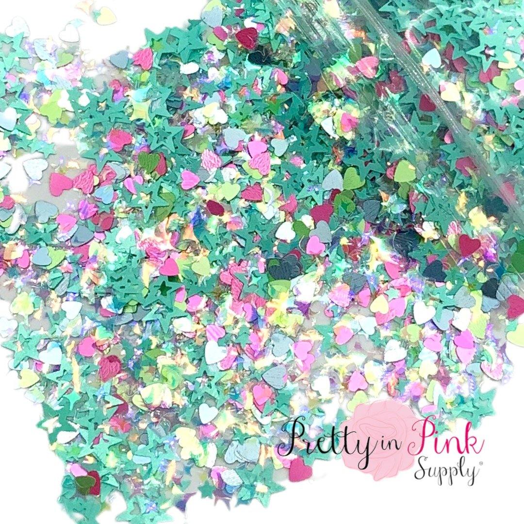 Star Girls Chunky/Fine MIX | 1/2 oz. Loose Glitter - Pretty in Pink Supply