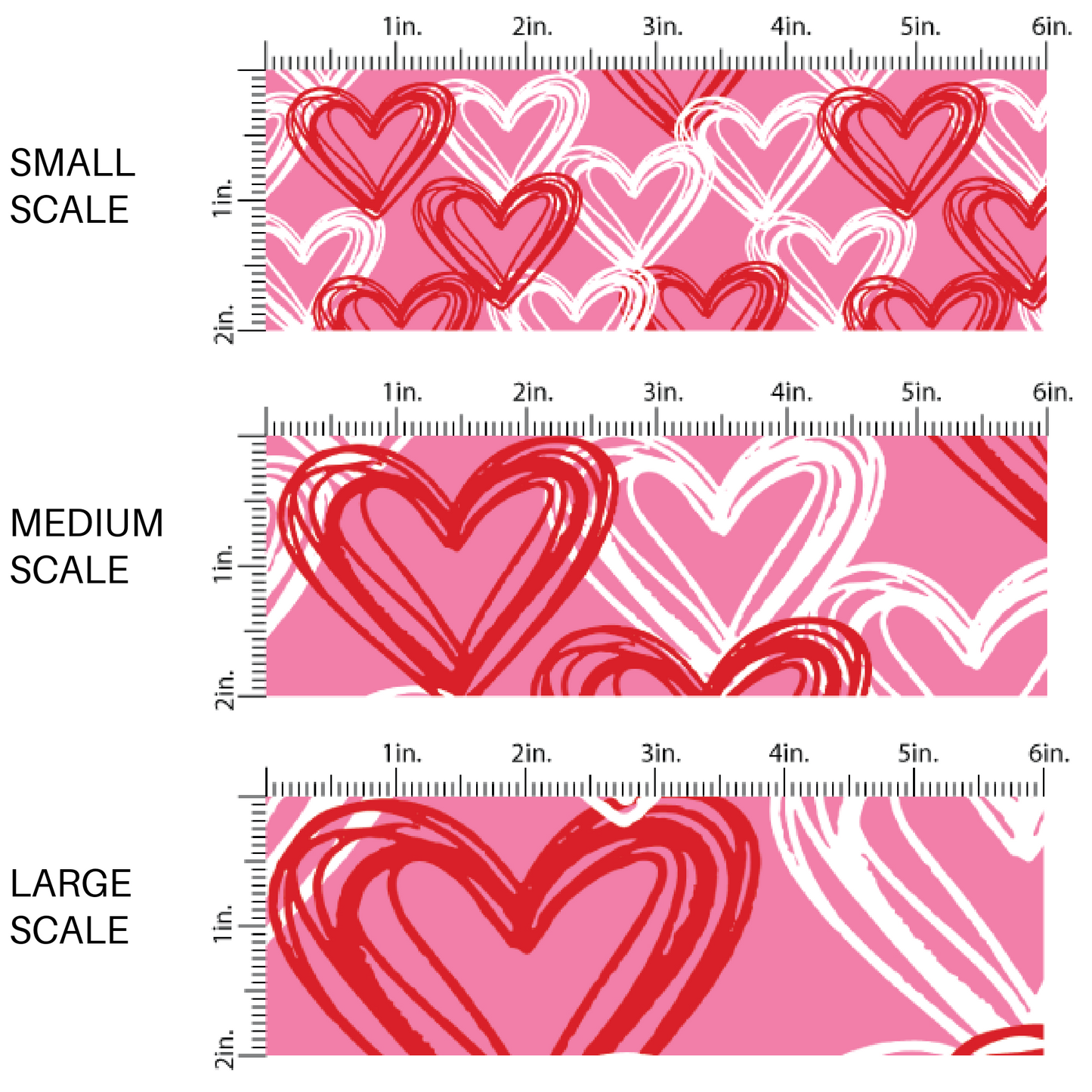 Valentines Fabric By The Yard | Love You Hearts Bright | Love You Berry Much