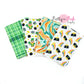 St. Patricks day patterned liverpool fabric collection.