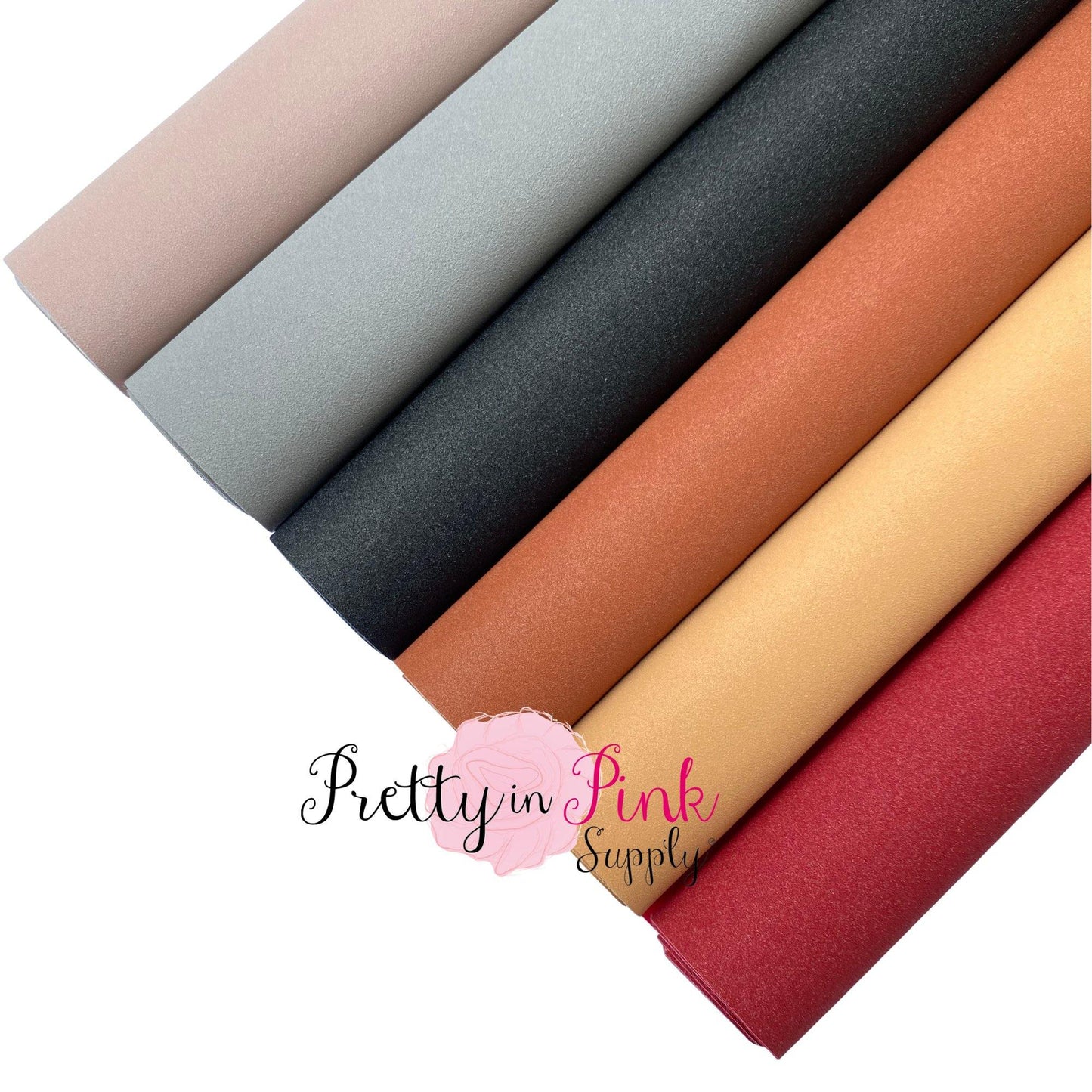 Luster Faux Suede Fabric Sheets - Pretty in Pink Supply