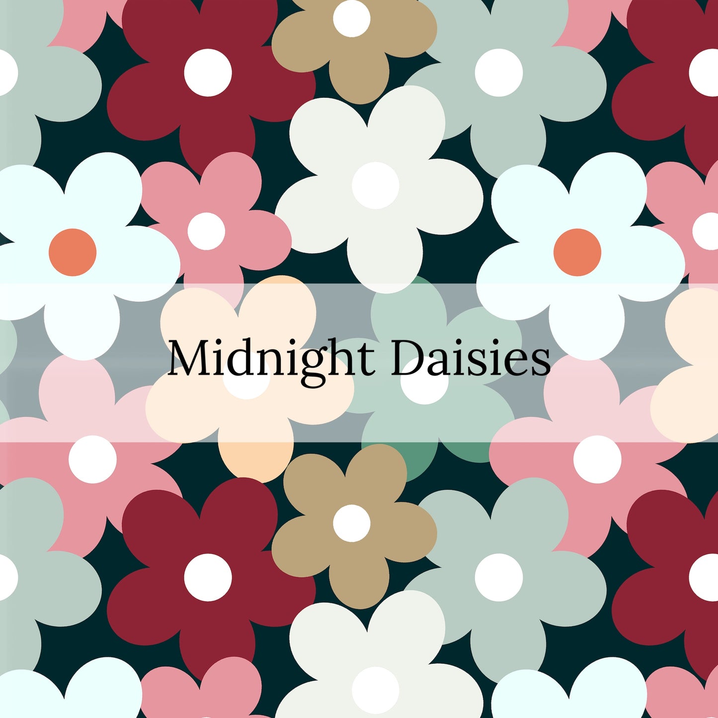 Apples And Daisies | Muse Blooms Designs | Fabric By The Yard