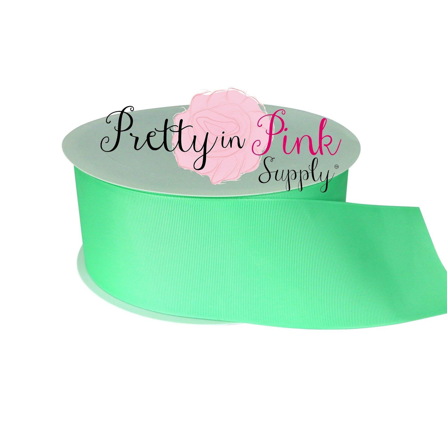 3" SOLID Mint Grosgrain RIBBON - Pretty in Pink Supply