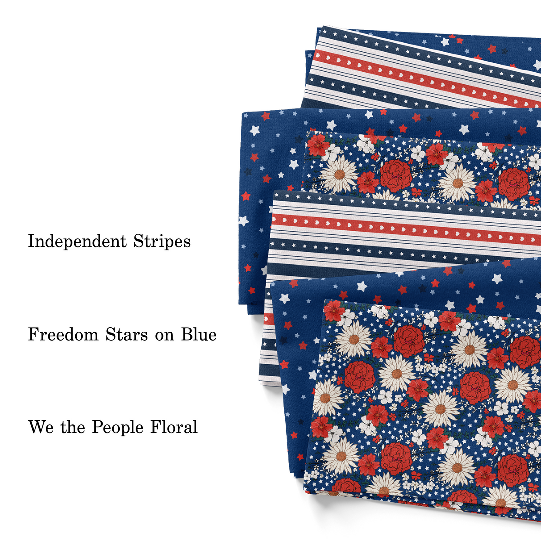 Muse Bloom Fourth of July collection fabric swatch