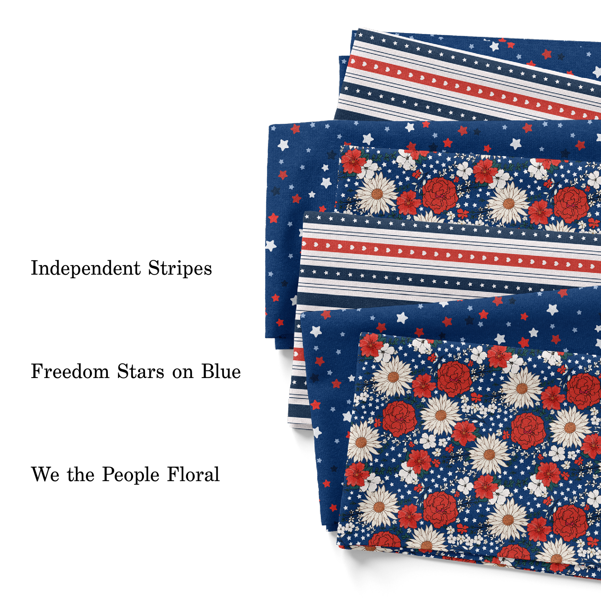 Muse Bloom Fourth of July Collection - Fabric Swatch