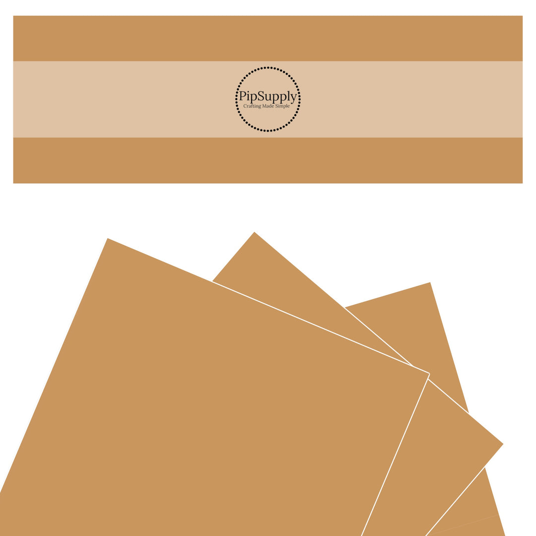 tawny golden brown Smooth solid faux leather sheets.