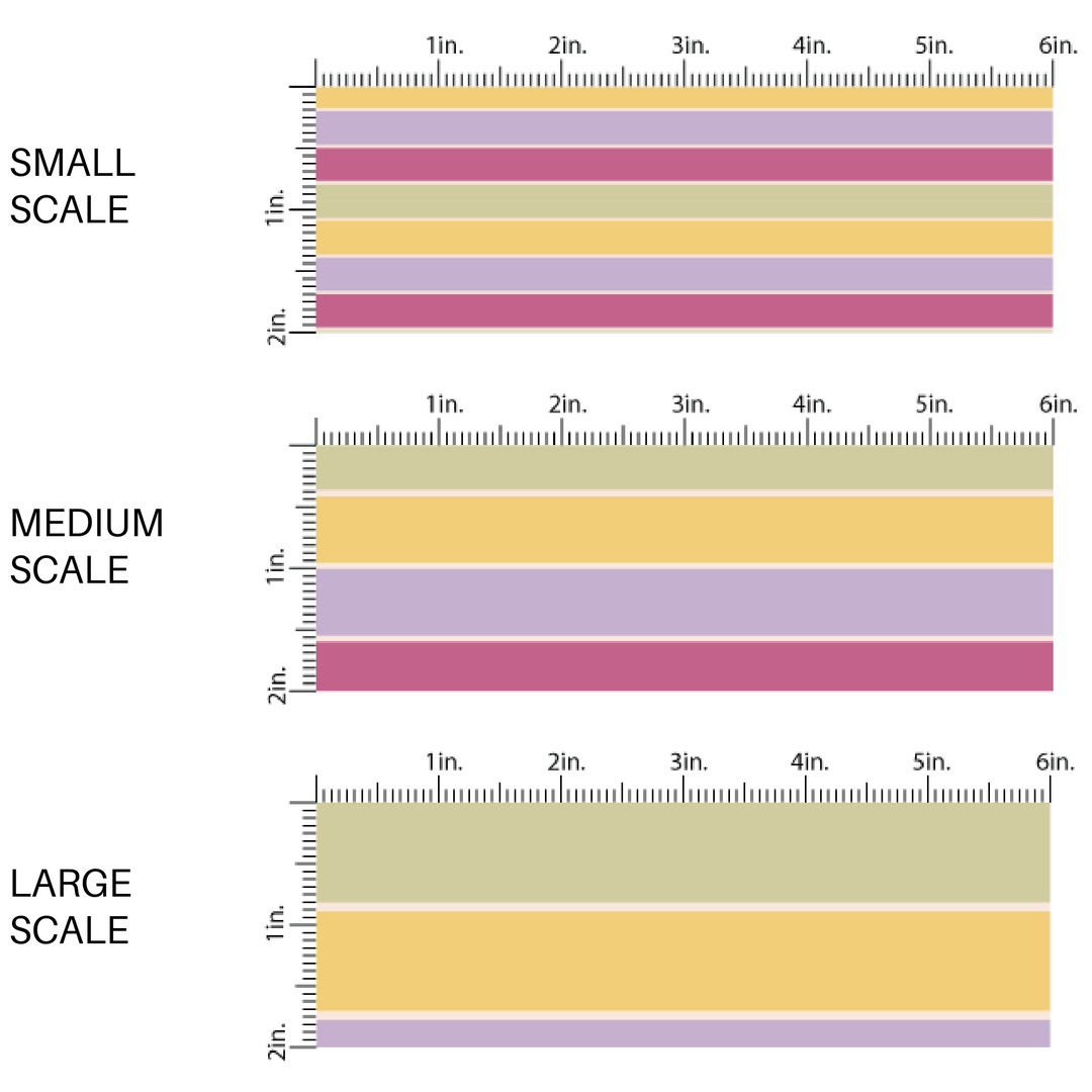 Yellow, green, mauve, and purple striped fabric by the yard scaled image guide