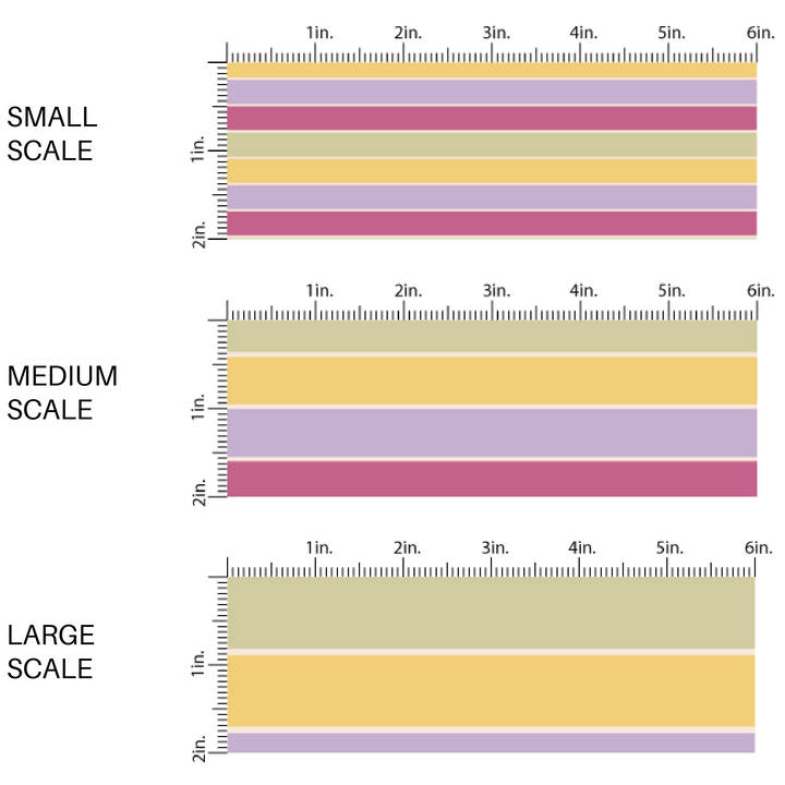 Yellow, green, mauve, and purple striped fabric by the yard scaled image guide