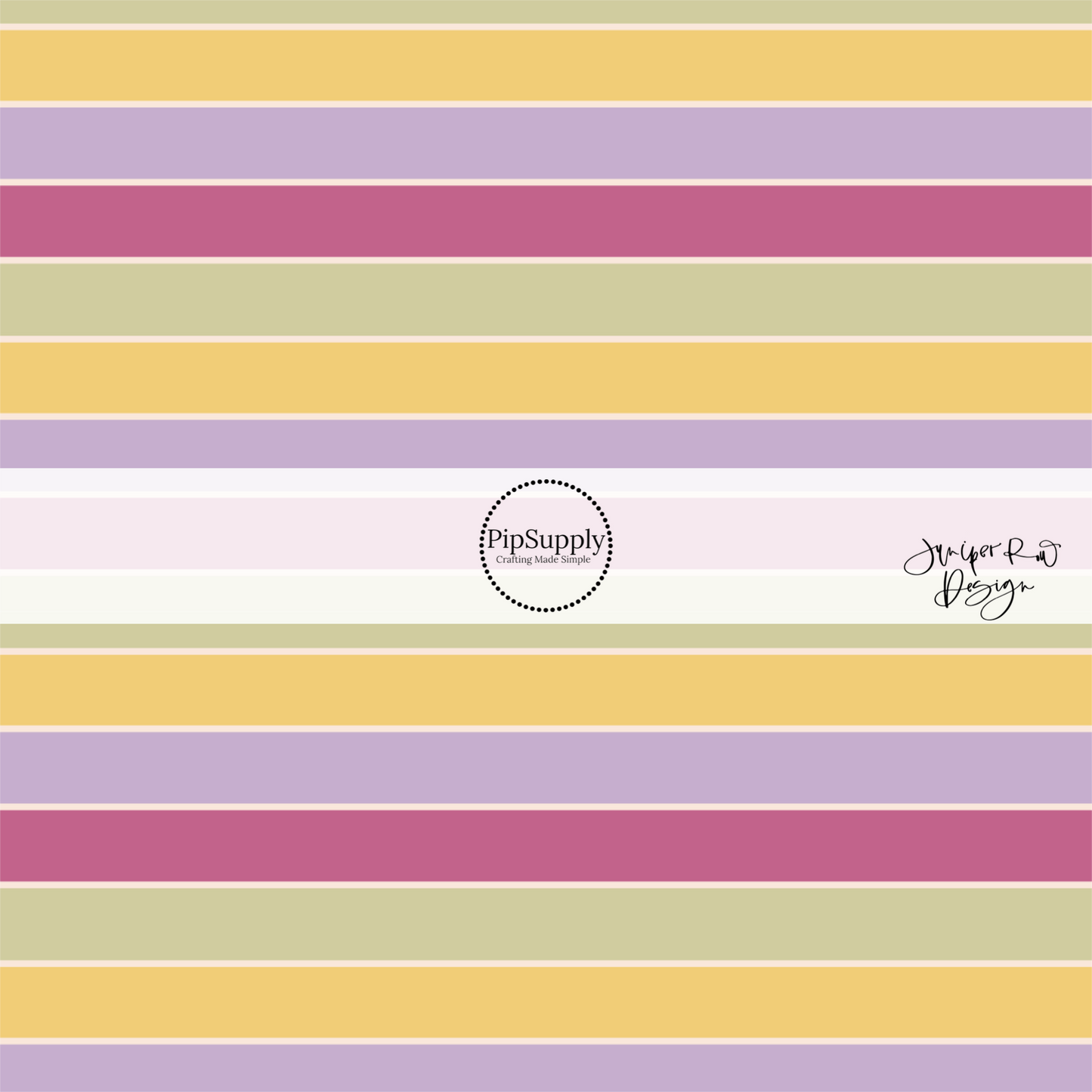 Yellow, green, mauve, and purple striped fabric by the yard