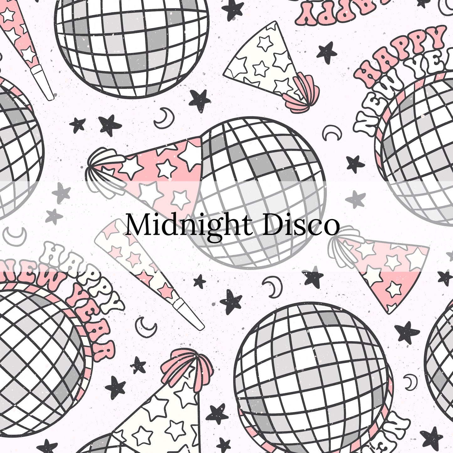 New years disco ball with partyhat illustration