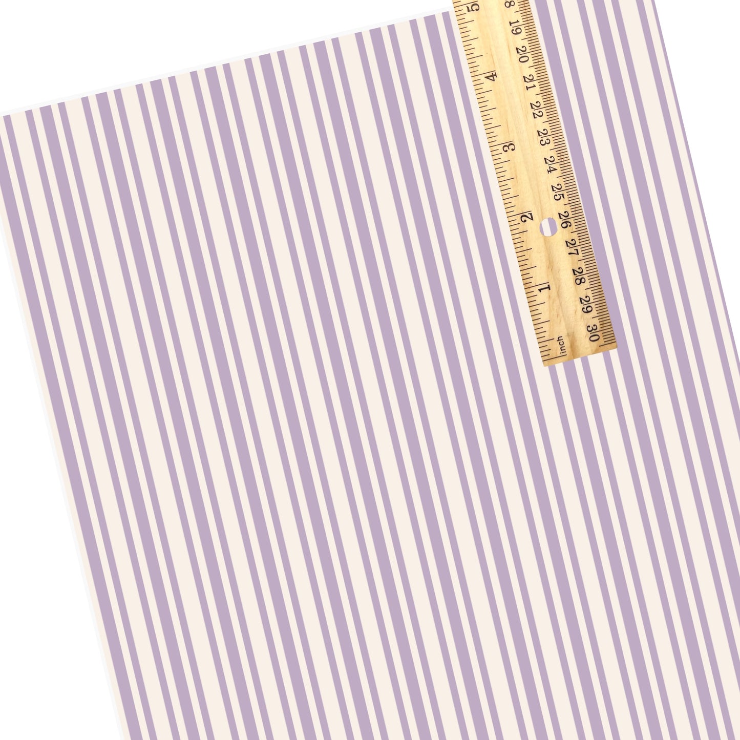 Vertical Pastel stripes cream and purple faux leather sheet.