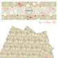 Bundles of Pink and white flower pattern faux leather sheet.