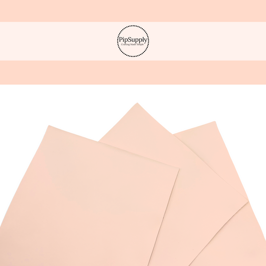 light pastel peach solid smooth faux leather sheet