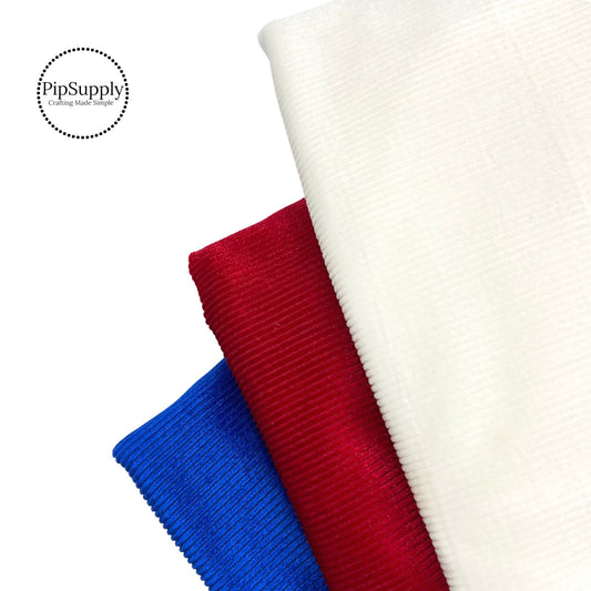 Patriotic Corduroy Velvet | Stretch Fabric