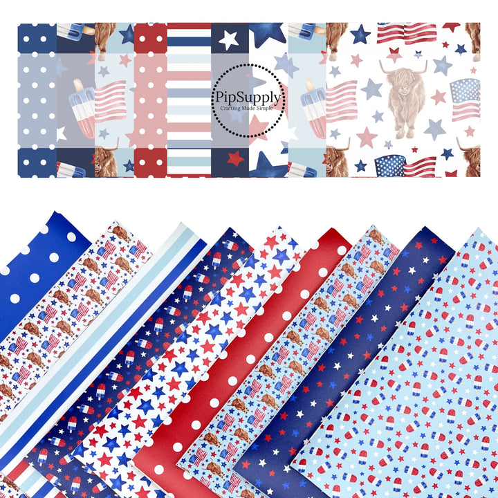 Patriotic | Cate & Rainn | Faux Leather Sheets