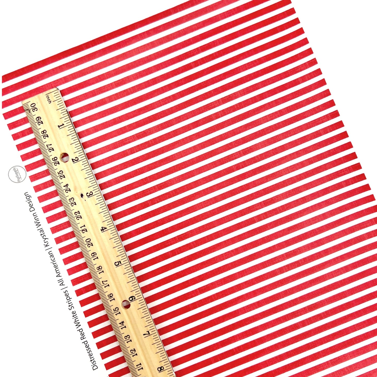 red white stripe distressed faux leather sheet