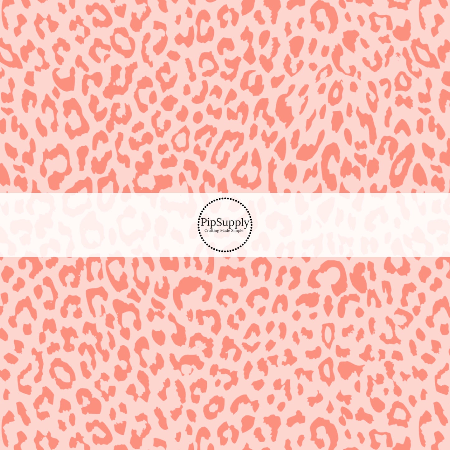 Peach colored leopard print fabric by the yard - Cheetah Print Fabric 