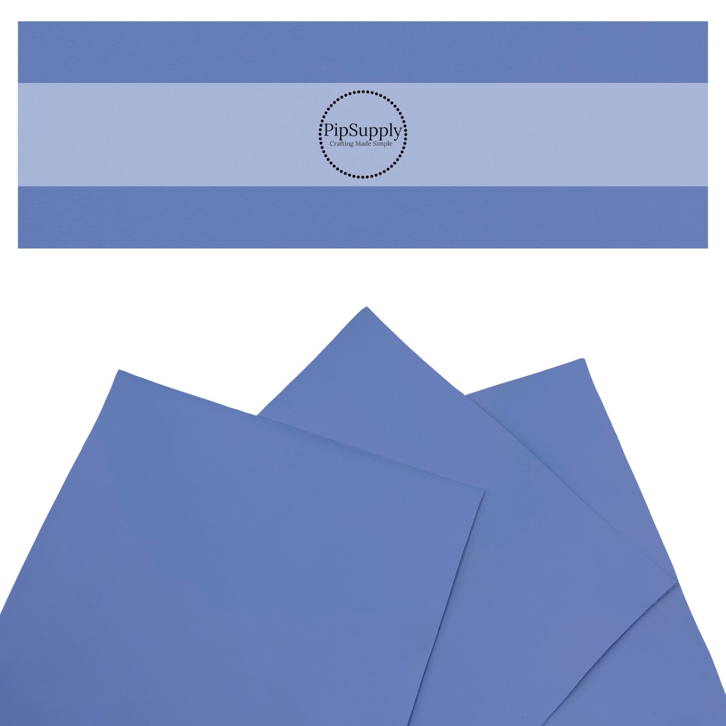 Solid colored powder blue periwinkle smooth faux leather sheets.