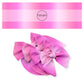 Multi style bow strips in pink ombre print.