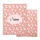 Personalized Custom Printed Pink Christmas Santa floral patterned blanket with customizable text. 