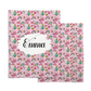The Peachy Dot designed pink Christmas blanket with customizable text.