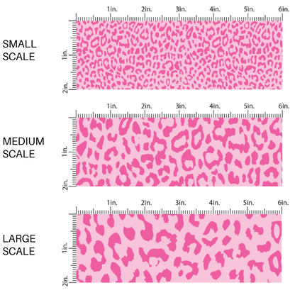 Bright Pink leopard print fabric by the yard scaled image guide