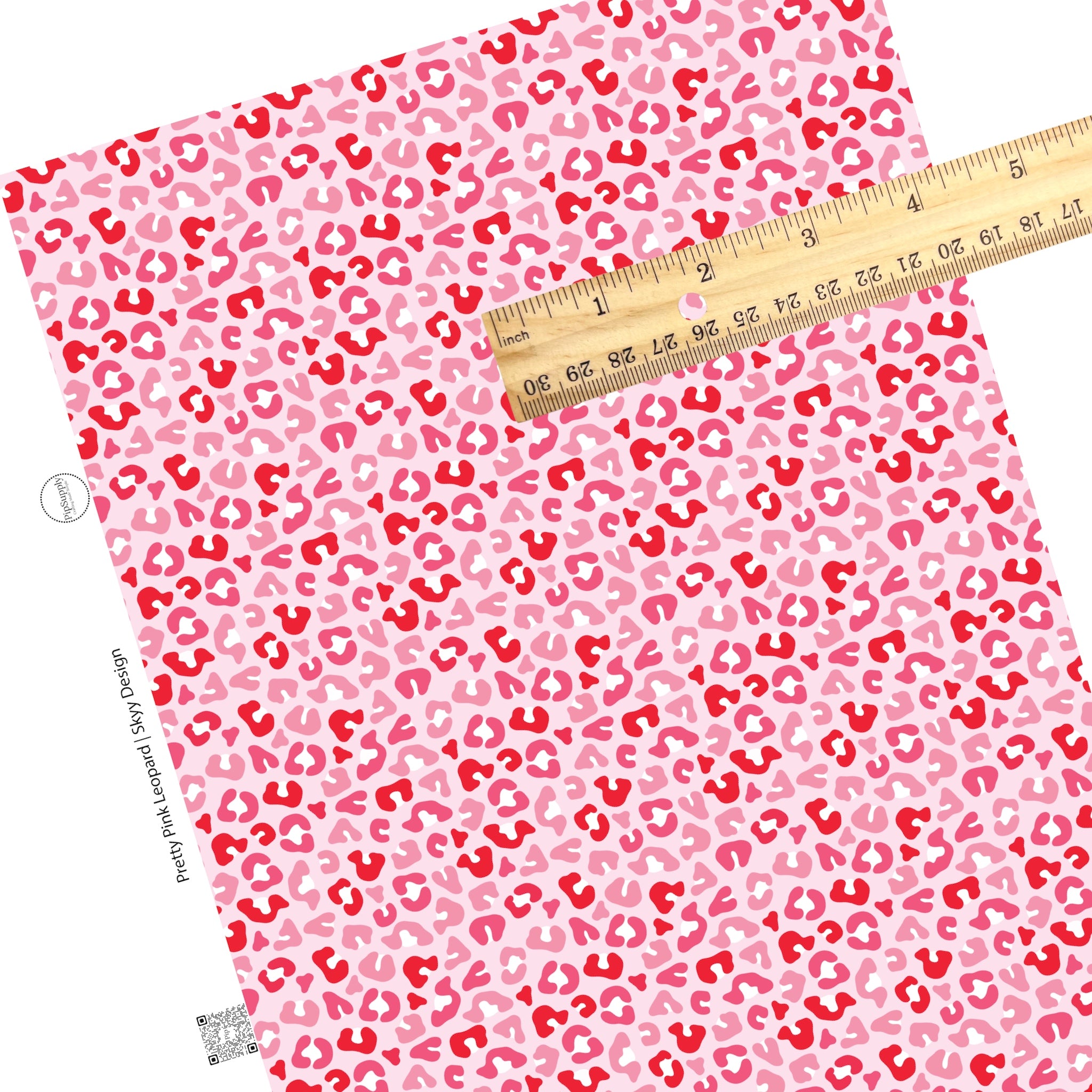 Red and Pink Leopard Print Faux Leather Sheet - Pretty Pink Leopard ...