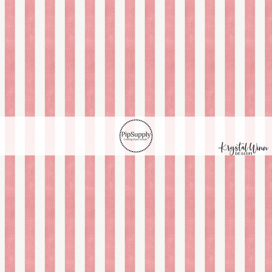 Pink and white pin striped fabric by the yard