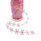 Iridescent snowflake trim with sparkles in pink.