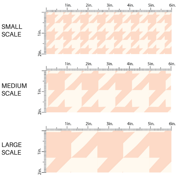 White fabric with pink houndstooth design image guide