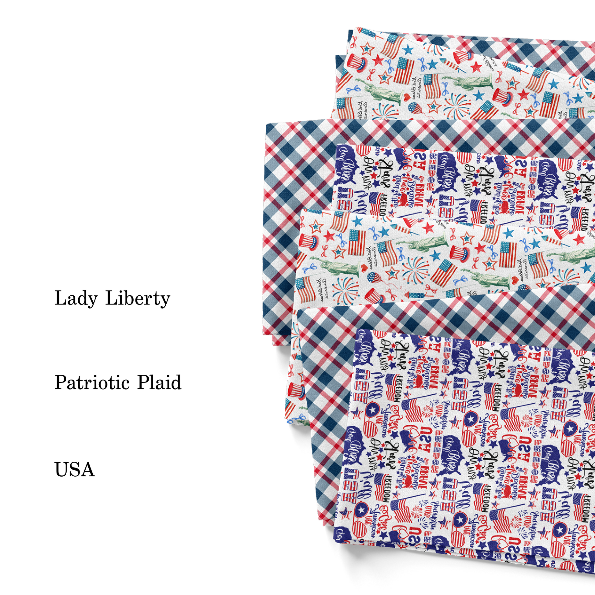 We The People Patriotic Stamps Postage Stamp Cotton Fabric