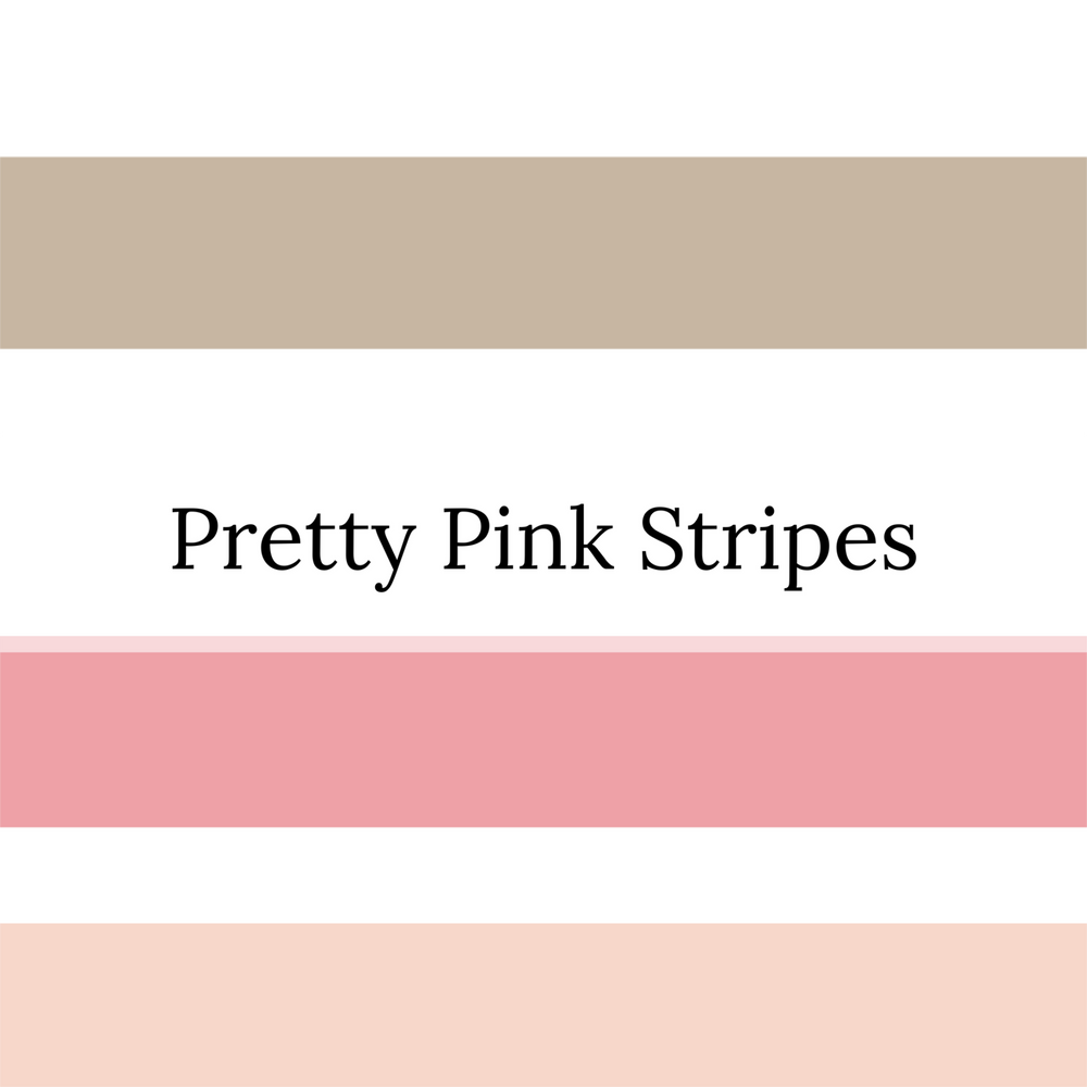 cream with pink peach and light brown striped bow strip pattern