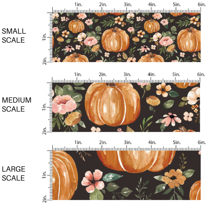 Pumpkin Floral | Cate & Rainn | Fabric By The Yard