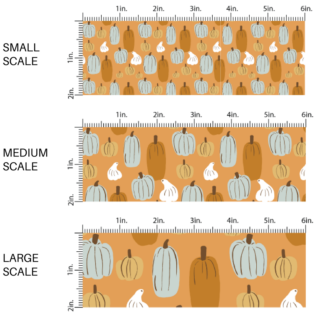 Floral Fields and Pumpkins | Indy Bloom | Fabric By The Yard