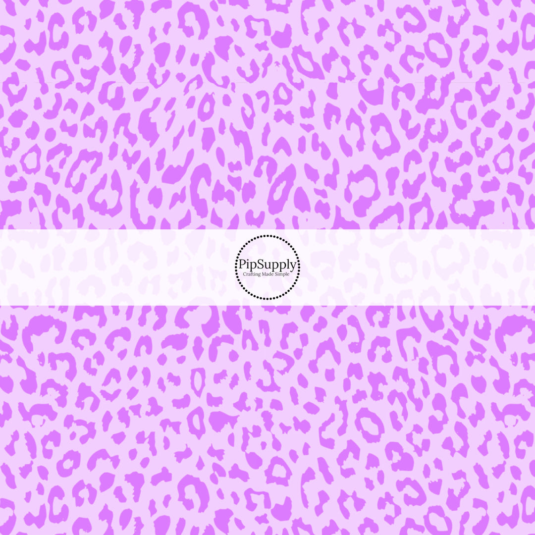 Purple leopard print fabric by the yard