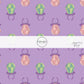 Purple fabric swatch with candy ring pops