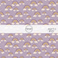 Purple fabric by the yard with rainbows and stars - Spring Fabric 